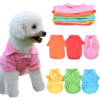 1 KOM. Candy jednobojnu Pas Topla Majica Odjeća, Moda Štene Pas Prsluk Polo Majica Odjeću za male pse Proizvode za kućne ljubimce Isporuke 3