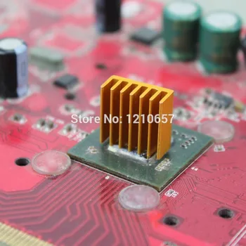 100 kom. lot Zlatni Veliko Aluminijski Radijator za Hlađenje radijatora IC VGA DDR X360 14 x 14 x 6 mm