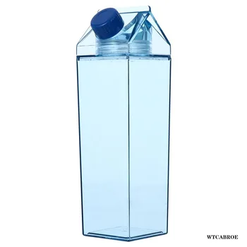1000 ml, Prozirni Mlijeko Limunska Boca za Vodu Shaker za piće Sportski Kvadratnom Sok Za Penjanje na otvorenom Kamp Putovanja 500 ml Moje boce