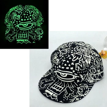 2021 Moda Novi grafiti oči Osvijetljena kapu hip-hop kape za muškarce i žene Vintage male šešir Kape