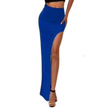 2021 Nova suknja s visokim strukom ženske Seksualne duge suknje Dama Novost sa otvorenim bočnim prorezom visokim strukom s visokim prorezom Duge maxi suknje 0