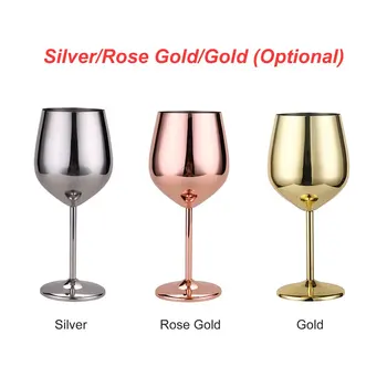 500 ml Čaša za Crveno Vino Silver Rose Gold Čaše Sok popiti Čašu za Šampanjac Večernje Barske Kuhinjski Pribor Alati 304 Nehrđajućeg Čelika 2