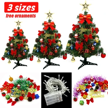 60 cm Mini Božićno Drvce sa svjetlima Male Dodaci Zvona iz šišarka Darove Božićne Društvene Božić 4