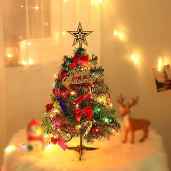 60 cm Mini Božićno Drvce sa svjetlima Male Dodaci Zvona iz šišarka Darove Božićne Društvene Božić 5