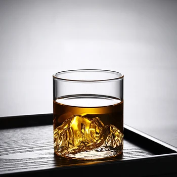 Bistra Planinska Šalica Sitnog Oblika Funky Staklena Čaša Čaša za Viski Kineski Fuji umjetničko djelo Poklon Čašu za Viski Ледниковая Šalica za votke 1