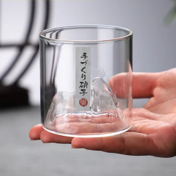 Bistra Planinska Šalica Sitnog Oblika Funky Staklena Čaša Čaša za Viski Kineski Fuji umjetničko djelo Poklon Čašu za Viski Ледниковая Šalica za votke 2