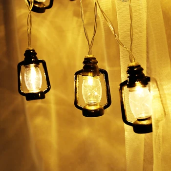 Boca Kerozin LED Lanac Lampica Gudački Lampa Ramazan Festival Retro Šminka i Light Žica za zabavu u spavaćoj sobi Kava Kućni Dekor 4