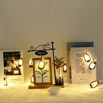 Boca Kerozin LED Lanac Lampica Gudački Lampa Ramazan Festival Retro Šminka i Light Žica za zabavu u spavaćoj sobi Kava Kućni Dekor 5
