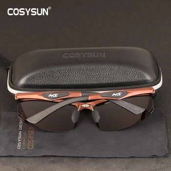 Brand-dizajner Sunčane naočale za vožnju Muške naočale za vozača muške sunčane naočale za ravne leće od aluminijske legure rimless muške sunčane naočale