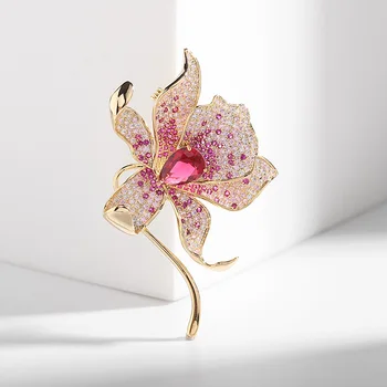 FXLRY Elegantan Cvijet Biljke Broš Nakit Luksuzni Igle Nježan Cvjetni Broš za Žene Djevojke Vjenčanje Igle Broš