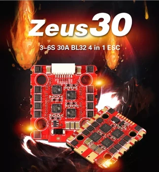 HGLRC Zeus F728 F730 F745 STOG 3-6 S 20x20 mm MPU6000 F722 Kontrolor leta 30A BL32 4в1 ESC za FPV Utrke Trutovi rezervni Dijelovi 1