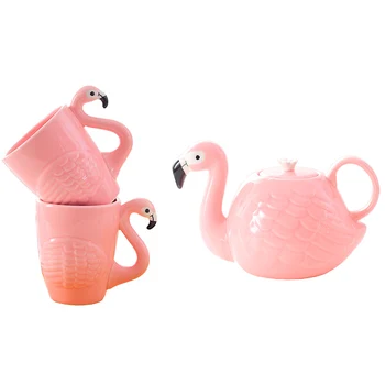 Kava Bubalo Čašu Bubalo Čašu Za Vino Keramički Čajnik s Flaminga Čaša za vodu Kreativni Čaj Šalicu za Čaj