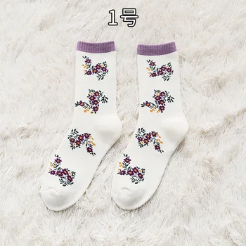 Kvalitetne udobne slatka čarape za djevojčice zimske tople ženske tople čarape s crtani vezom zabavne cvijeće zec ženske vunene čarape