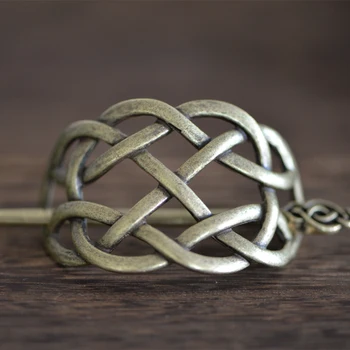 Langhong 10 kom. Klasicni Keltski čvor bobby pin za kosu za djevojčice Skandinavski Viking bobby pin za kosu Cosplay Večernje uređenje 2