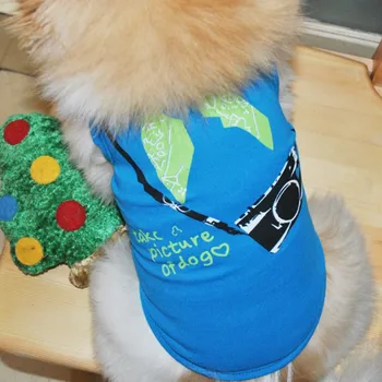 Ljetna majica za pse od čistog pamuka Odjeća za pse Soft prozračni odijelo za kućne ljubimce t-Shirt za kućne ljubimce Odjeća za štence Prsluk za kućne mačke 5