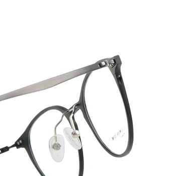 Logorela X6305 Optički bodove u okvirima za muškarce ili žene Naočale na dioptrijske Naočale u aluminijskim okvirima za Naočale s okruglim punim ободком