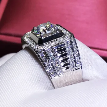 Luksuzno Muški prsten sa prirodnim kubični cirkon Prsten za muškarce Vjenčani Prsten, Vjenčani Prsten Fin Nakit Božićni poklon