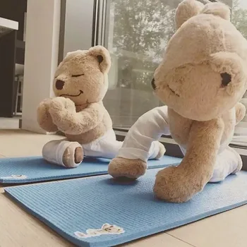 Medvjed za joge Pliš igračku Kawai Plišani Medvjed Model Kreativnog Svestran oblik Mekana mekana lutka Dar za djecu gf