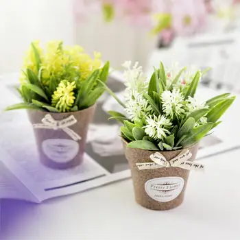 Mini-Hibridni Lažni Cvijeće je Biljka s plastičnim beznačajan Bonsai Umjetno Cvijeće u loncima za Seoskog Vjenčanja Dvorište Doma Dekor
