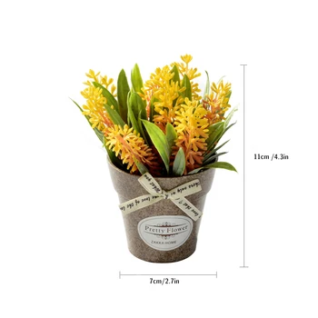 Mini-Hibridni Lažni Cvijeće je Biljka s plastičnim beznačajan Bonsai Umjetno Cvijeće u loncima za Seoskog Vjenčanja Dvorište Doma Dekor 2
