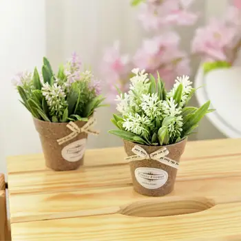 Mini-Hibridni Lažni Cvijeće je Biljka s plastičnim beznačajan Bonsai Umjetno Cvijeće u loncima za Seoskog Vjenčanja Dvorište Doma Dekor 3