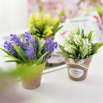 Mini-Hibridni Lažni Cvijeće je Biljka s plastičnim beznačajan Bonsai Umjetno Cvijeće u loncima za Seoskog Vjenčanja Dvorište Doma Dekor 4