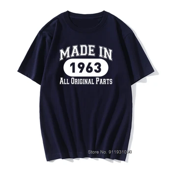 Muška majica s po cijeloj površini 1963. godine 58-og Poklon tati Za Rođendan 63 Klasicni Muška Majica kratkih rukava i okruglog izreza Jubilarni ljetne majice 3