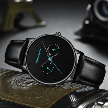 Muški satovi su Najbolji brand Luksuznih mali višenamjenski brojčanik Rešetka od nehrđajućeg čelika u stilu INS Vodootporan ručni sat Relogio Masculino