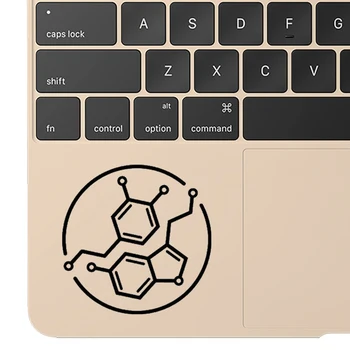 Naljepnica za laptop sa molekula serotonina i dopamina za Macbook Pro 16