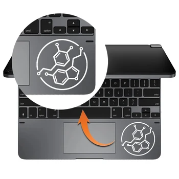 Naljepnica za laptop sa molekula serotonina i dopamina za Macbook Pro 16