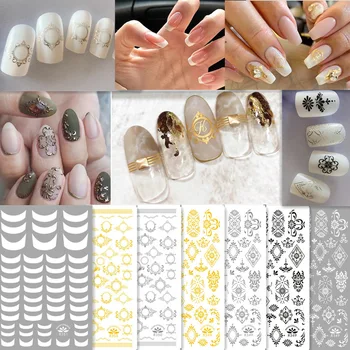 Naljepnica za nokte U francuskom stilu Naljepnice za nokte Slatka Maroko Ljepljive Etikete Alat za nokte, Pribor za nokte Dekor Manikura pribor