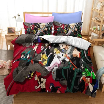 Novi Set posteljine My Hero Academia Deka i jastučnicu u punoj veličini Set posteljine s karakterom Japanske Anime Kit deke za posteljinu