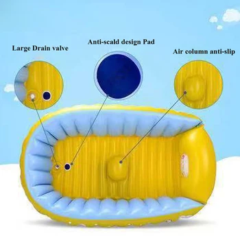 Novi Stil Prijenosni Dječje Kada Crtani Inflatable Dječje jastuk pobjednik grije sklopivi kadu sa senzorom temperature