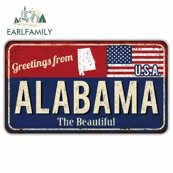 Obitelj EARLFAMILY 13 cm x 7,6 cm Za države Alabama, SAD Novost Naljepnica za popravak Naljepnica Vintage naljepnica za drag-рейсинга Окклюзия Ispočetka