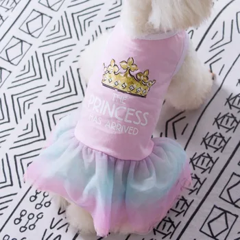 Odjeća za kućne ljubimce pse Haljina Princeze s lukom-snop Haljine za mačke Suknja za štence Proljeće-ljetna odjeća 5