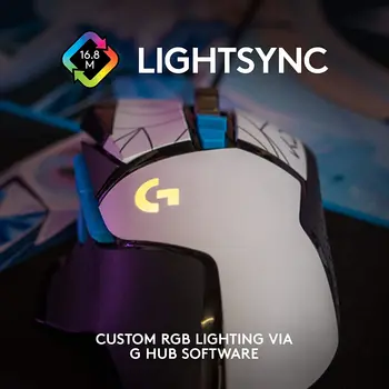 Originalna igra miš Logitech G502 HERO KDA LIGHTSYNC RGB s USB žičani miševima s podesivom rezolucijom od 25600 dpi za programiranje Miševa za igrače