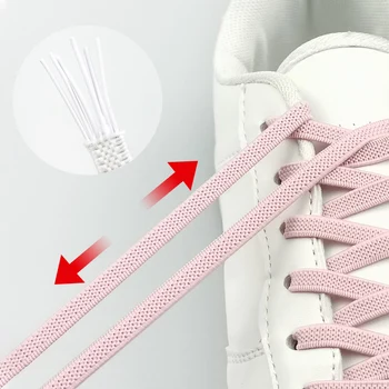 Par Novih ravne elastične vezice bez obruba sa šarenim metalne kopče, jelovnik za Poseban program kreativne dječje odrasli tenisice Unisex, Vezice za cipele, Vezice za cipele 2