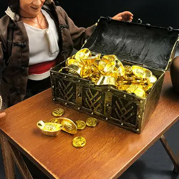 [PF] Omjer figure 1:6 1/6 Kovčeg s blagom Zlatni ukras lik Coain ScenepProps 2