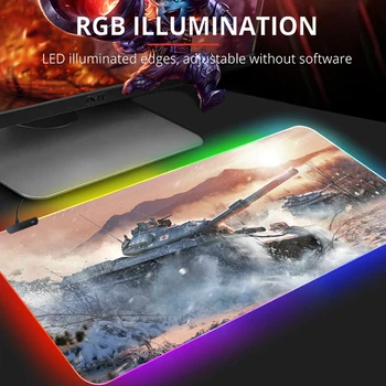 RGB Svjetlosni Gaming podloga za miša pribor world of spremnika Gumena podloga za miša za računalo PC Šareni tepih led podloga za miša s pozadinskim osvjetljenjem 1