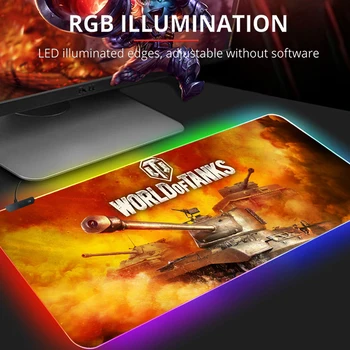 RGB Svjetlosni Gaming podloga za miša pribor world of spremnika Gumena podloga za miša za računalo PC Šareni tepih led podloga za miša s pozadinskim osvjetljenjem 3