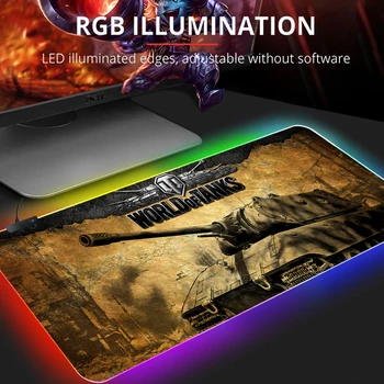 RGB Svjetlosni Gaming podloga za miša pribor world of spremnika Gumena podloga za miša za računalo PC Šareni tepih led podloga za miša s pozadinskim osvjetljenjem 5