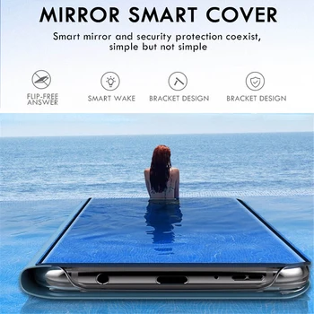 Smart Mirror Flip Torbica za Samsung Galaxy A50 A51 A71 S8 S9 S10 A12 Napomena 20 10 9 8 S20 FE Plus A21s A20s A31 A70 Lite A81 Poklopac