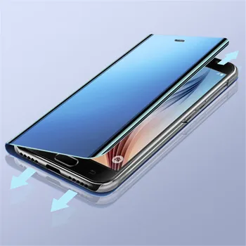 Smart Mirror Flip Torbica za Samsung Galaxy A50 A51 A71 S8 S9 S10 A12 Napomena 20 10 9 8 S20 FE Plus A21s A20s A31 A70 Lite A81 Poklopac 4