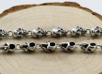 Trenutno se nalazi ogrlicu od 925 sterling srebra pribor 2020 nova moda tajlandska srebrna muška lanac ručno izrađene Ogrlice od srebra s lubanjom 0