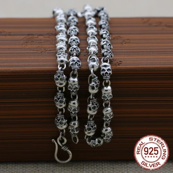 Trenutno se nalazi ogrlicu od 925 sterling srebra pribor 2020 nova moda tajlandska srebrna muška lanac ručno izrađene Ogrlice od srebra s lubanjom 2