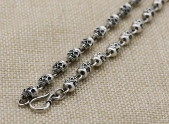 Trenutno se nalazi ogrlicu od 925 sterling srebra pribor 2020 nova moda tajlandska srebrna muška lanac ručno izrađene Ogrlice od srebra s lubanjom 3