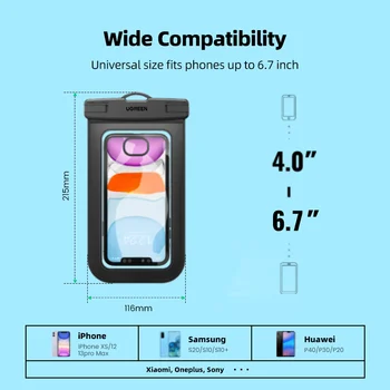 UGREEN IPX8 Vodootporna Torbica za telefon Torba za iPhone 13 12 Pro Max Torbica za kupanje za Samsung Xiaomi Univerzalna Zaštitna Torbica za telefon 4