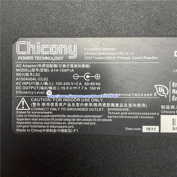 Ultra-tanki adapter za napajanje CHICONY 19,5 U 7,7 A 150 W za MSI GS70 STEALTH PRO-003 PRO-210 GS60 2QE-237US GP73 G6 LEOPARD 8RD MS16P6 3