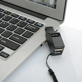 USB 3.0 HUB Produžni Adapter Mini-Razdjelnik Kutija 3 Porta za PC, Laptop, Mobilni Telefon velike brzine U-oblika Čitač Diskova za Kućnu uporabu u Uredu