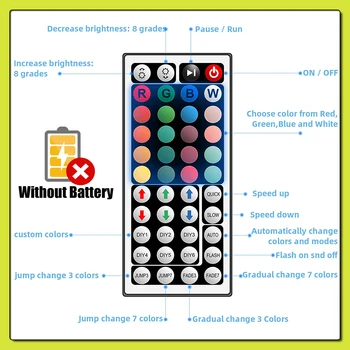 WI-FI LED televizora USB Led traka s 44-клавишным daljinskim upravljačem za velike televizore 43-75 inča, Ogledala i uređenje kuhinje